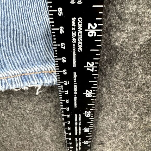 American Eagle Mom Jeans Women's 18 34W Blue Light Distressed Super High Rise - Picture 5 of 13